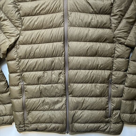 Eddie Bauer Men Down Puffer Jacket Medium Green Full Zip Quilted Lightweight - Picture 16 of 16
